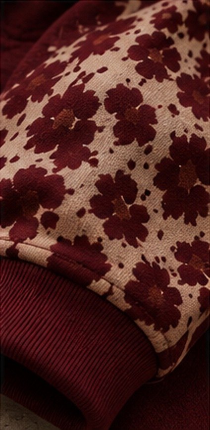 Hoodie MUSTAHIL Bordeaux, détail de la manche